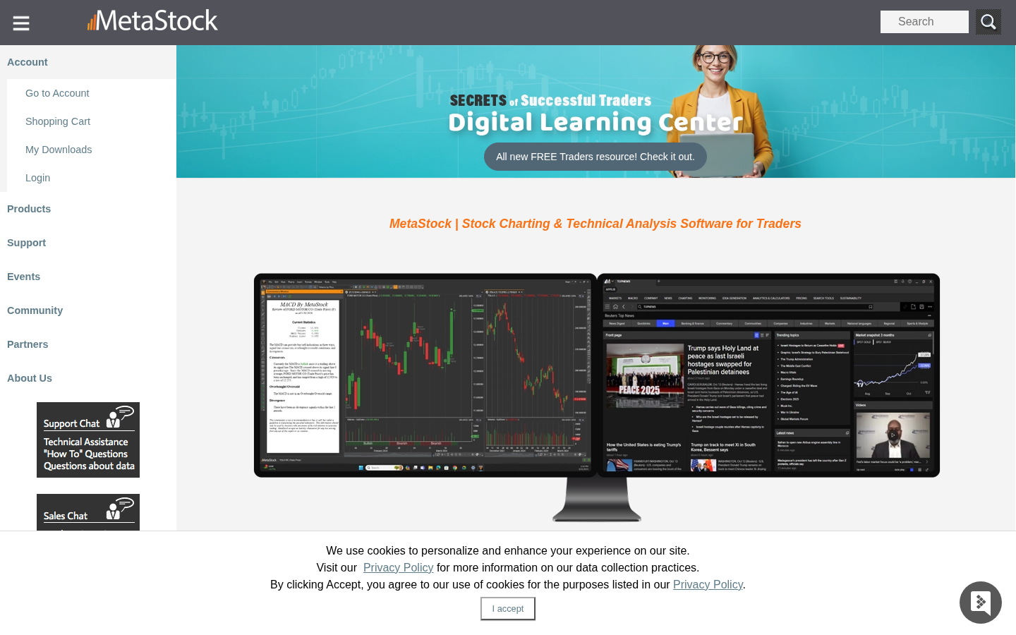 MetaStock official homepage