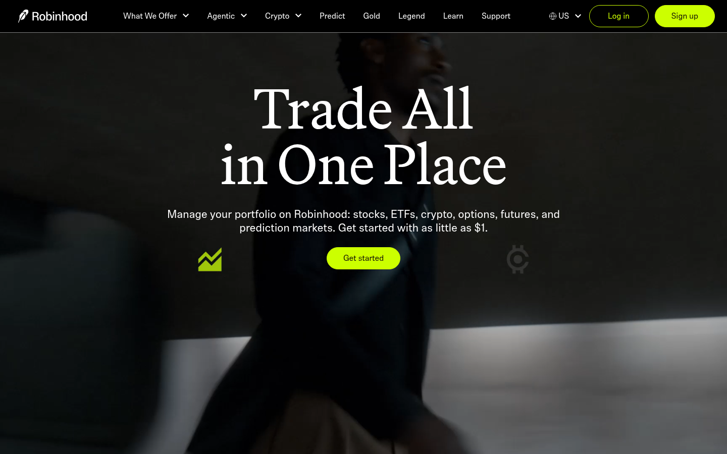 Robinhood official homepage